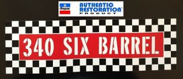 Show details for 1970 Plymouth Cuda AAR Air Cleaner Decal - 340 SIX BARREL Picture of 1970 Plymouth Cuda AAR Air Cleaner Decal - 340 SIX BARREL