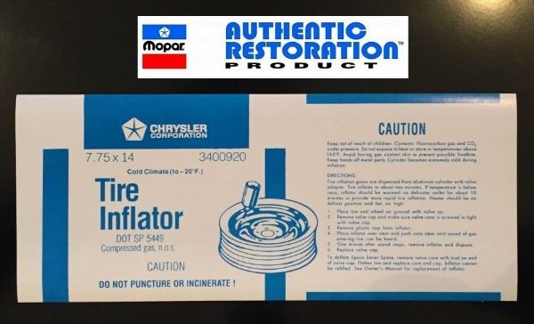 Picture of 1970 1971 Cuda Challenger Space Saver Tire Canister Decal