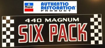 Show details for 1970 1971 Dodge Coronet Super Bee R/T Challenger 440 Six Pack Air Cleaner Decal Picture of 1970 1971 Dodge Coronet Super Bee R/T Challenger 440 Six Pack Air Cleaner Decal