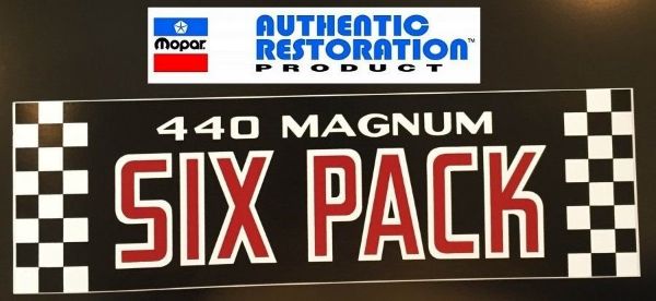 Picture of 1970 1971 Dodge Coronet Super Bee R/T Challenger 440 Six Pack Air Cleaner Decal
