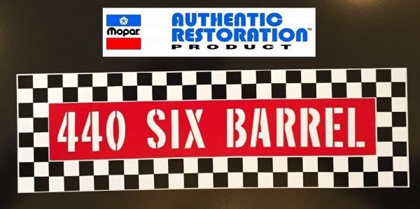 Picture of 1970 1971 Plymouth 440 Six Barrel Air Cleaner Decal