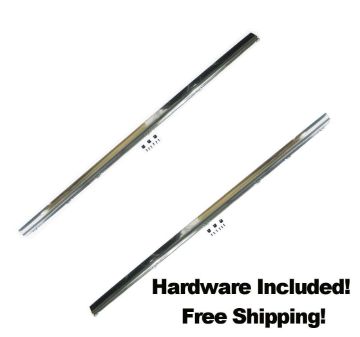 Show details for 1970 1971 1972 Chevelle Malibu Chrome Rocker Panel Molding Trim w/ Clips PAIR Picture of 1970 1971 1972 Chevelle Malibu Chrome Rocker Panel Molding Trim w/ Clips PAIR
