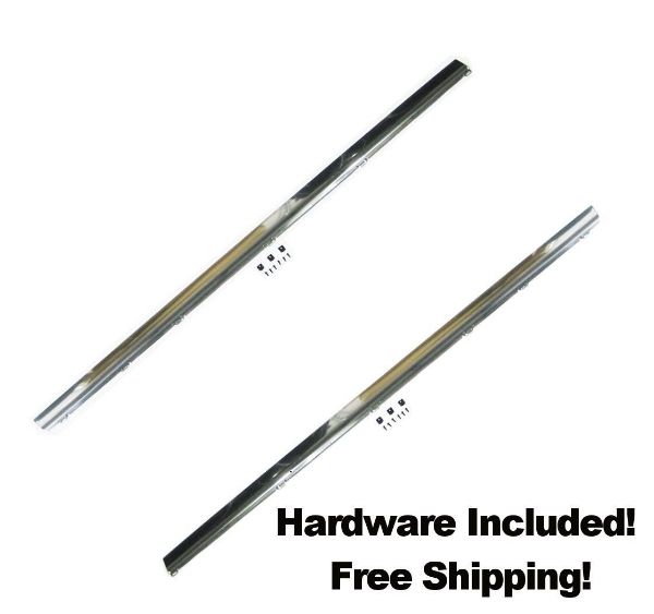 Picture of 1970 1971 1972 Chevelle Malibu Chrome Rocker Panel Molding Trim w/ Clips PAIR