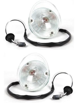 Show details for 1969 Camaro Front Marker Parking Turn Light Lamp Housing Assembly Pair Picture of 1969 Camaro Front Marker Parking Turn Light Lamp Housing Assembly Pair