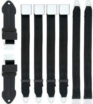 Show details for 1966-67 B-body Bench Seat Belt Set (BLACK) Picture of 1966-67 B-body Bench Seat Belt Set (BLACK)