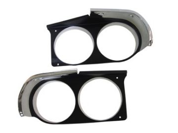 Show details for  1970 Dodge Challenger R/T Headlight Bezels Picture of  1970 Dodge Challenger R/T Headlight Bezels