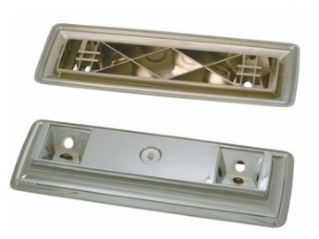 Show details for 1966-1970 B-body 9" Front Chrome Armrest Base Picture of 1966-1970 B-body 9" Front Chrome Armrest Base