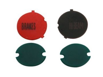Show details for 1967-72 Rallye Dash Gauge Indicator Lenses Picture of 1967-72 Rallye Dash Gauge Indicator Lenses