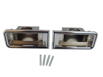 Show details for 1966 Dodge Coronet Back-Up Light Bezels Picture of 1966 Dodge Coronet Back-Up Light Bezels