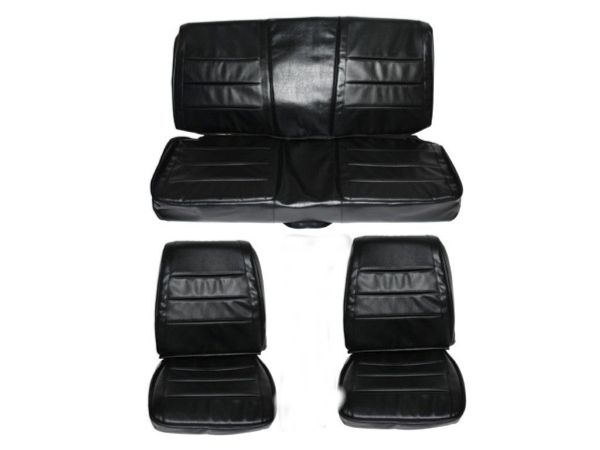 Picture of 7719-BUK-100 1968 Charger Front Bucket Rear Bench Seat Cover Set