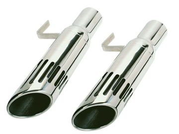 Show details for 1971-74 B-body 3" Long Style Slotted Exhaust Tips Picture of 1971-74 B-body 3" Long Style Slotted Exhaust Tips