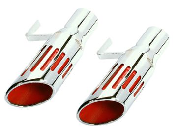 Show details for 1971-74 B-body 3" Short Style Slotted Exhaust Tips Picture of 1971-74 B-body 3" Short Style Slotted Exhaust Tips