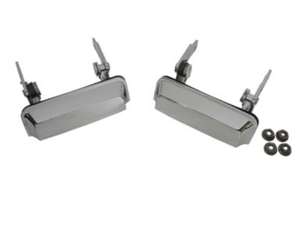 thumbnail interactive-video image 1 of Chrome Outside Door Handles For 1968-70 Dodge Charger, Satellite, Coronet – Mopar 1 of 3