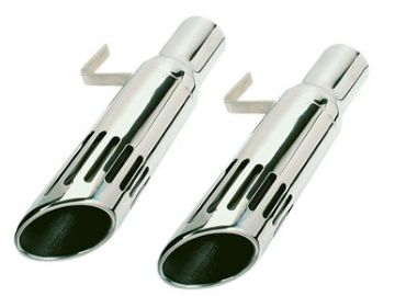 Show details for 1971-74 B-body 2-1/2" Long Style Slotted Exhaust Tips Picture of 1971-74 B-body 2-1/2" Long Style Slotted Exhaust Tips