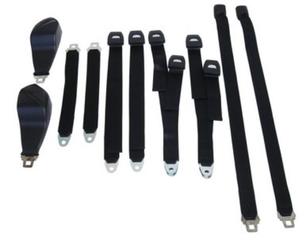 Picture of 1971 B,E-body Bucket Seat Belt Set 2850-71BUK