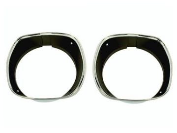 Show details for 1972-74 Plymouth Cuda Headlight Bezels Picture of 1972-74 Plymouth Cuda Headlight Bezels