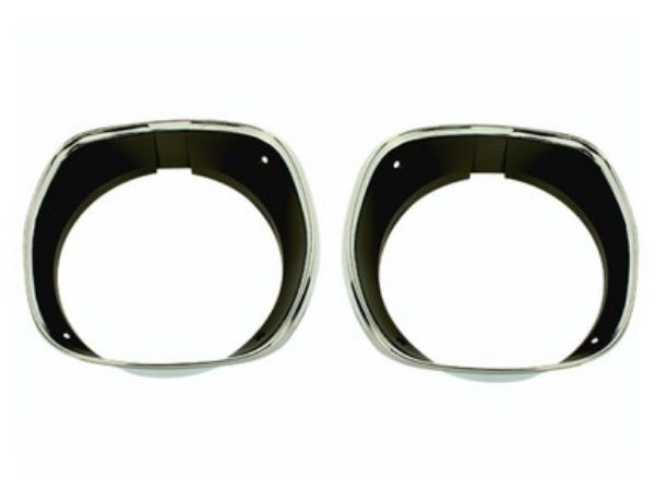 Picture of Mopar 1972 Plymouth Cuda Headlight Bezels - Set of 2