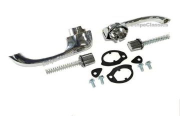 Show details for 1964-1967 Chevelle Door Handles w/ Push Buttons Outside Pair Picture of 1964-1967 Chevelle Door Handles w/ Push Buttons Outside Pair