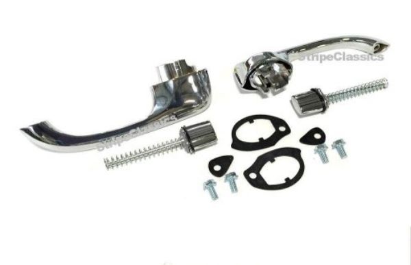 Picture of 1964-1967 Chevelle Door Handles w/ Push Buttons Outside Pair