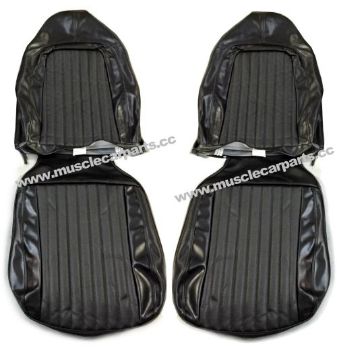 Show details for 1974 Barracuda Cuda Challenger Front Seat Upholstery Covers Picture of 1974 Barracuda Cuda Challenger Front Seat Upholstery Covers