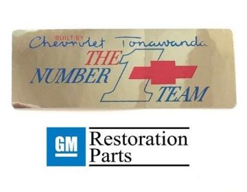 Show details for 1964-1974 "TONAWANDA #1 TEAM" Performance Big Block Engine Valve Cover Decal Picture of 1964-1974 "TONAWANDA #1 TEAM" Performance Big Block Engine Valve Cover Decal