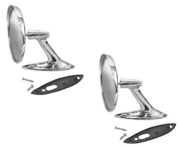 Show details for 1961-1962 Outer Door Mirror With BowTie Logo and Hardware Picture of 1961-1962 Outer Door Mirror With BowTie Logo and Hardware