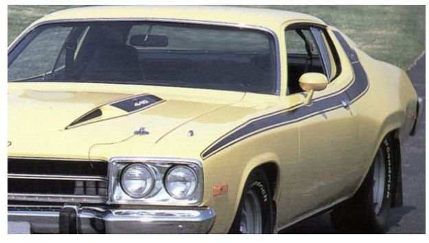 Picture of 1974 Plymouth Road Runner Side & Solid Roof Stripe Kit - 2 Mirrors