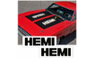 Picture of 1970 Dodge Charger HEMI Hood Lettering Numbers Decal Set