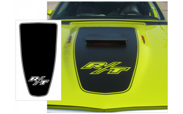 Picture of 1971 Dodge Charger R/T Hood Blackout Stripes - R/T Logo