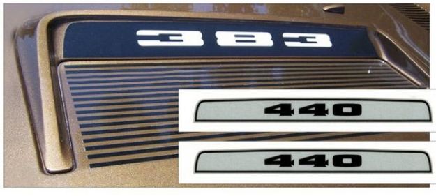 Picture of 1972 Plymouth Road Runner or GTX Hood Bezel Decal - 440
