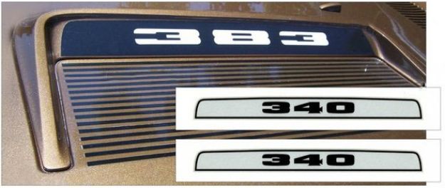 Picture of 1972 Plymouth Road Runner or GTX Hood Bezel Decal - 340