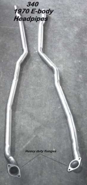 Picture of 1970 Cuda and Challenger 340 E-Body Head Pipes (not AAR or T/A)