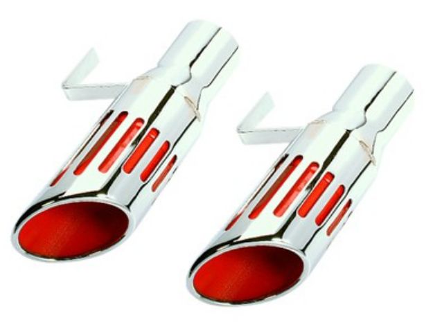 Picture of 1971-74 B-body 2-1/2" Short Style Slotted Exhaust Tips Mopar