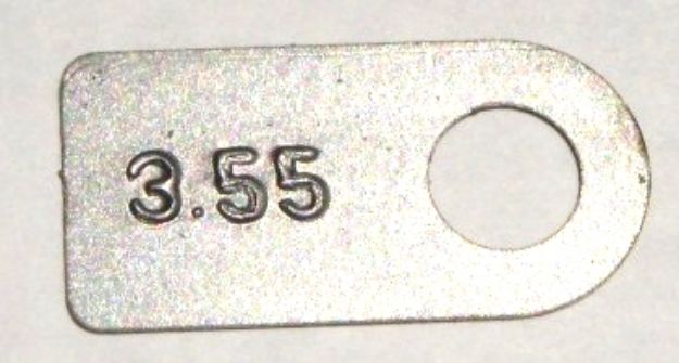 Picture of 8-3/4 Axle Tag 3.55 Gear Ratio Mopar