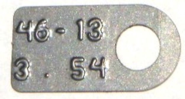 Picture of 3.54 Rear-Axle Gear Ratio Tag fits 9 3/4 Dana 60 Mopar