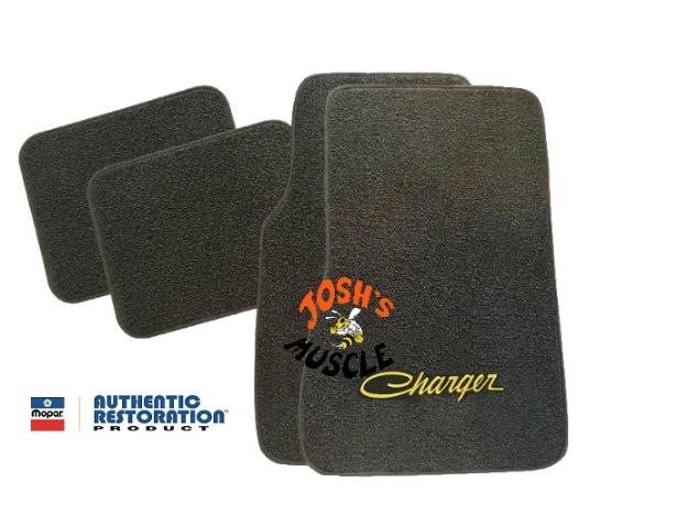 Picture of 1968-1970 Dodge Charger 4 piece Floor Mats with Logos