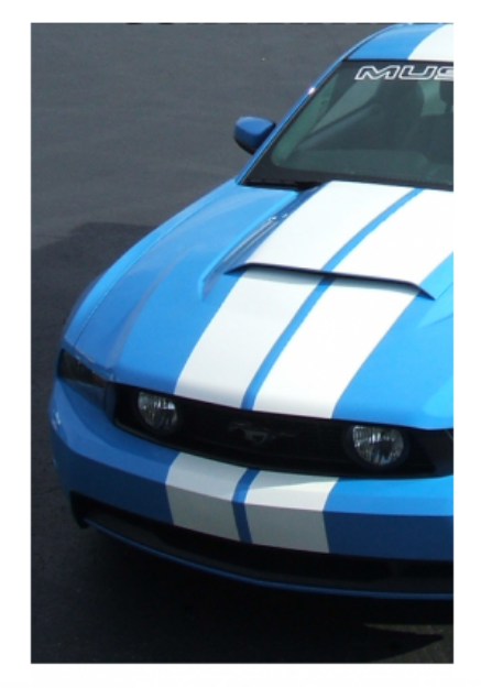 Picture of 2010-12 Mustang Lemans - Tapered Racing Stripes - Convertible - Low Wing - Hood Scoop