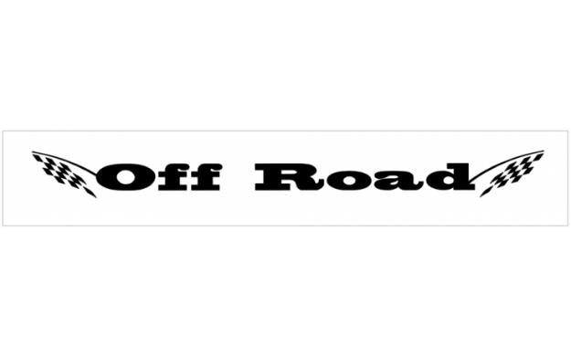 Picture of Off Road with Flags Windshield Decal - Tall