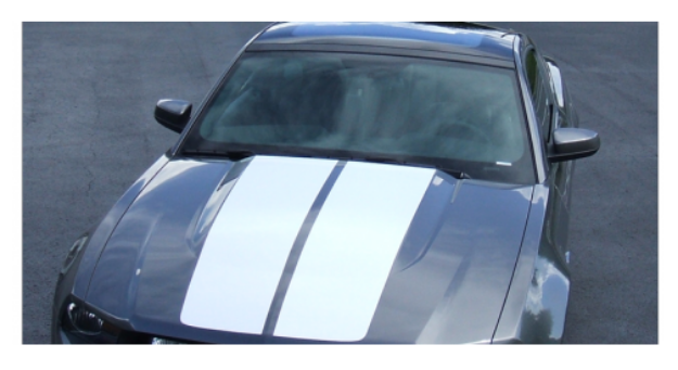 Picture of 2010-12 Mustang Lemans Racing Stripes - Rounded Corners - Hardtop - Low Wing - No Scoop