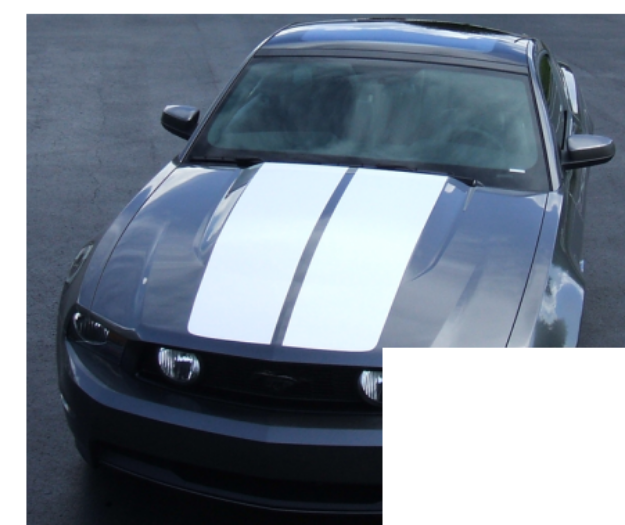 Picture of 2010-12 Mustang Lemans Racing Stripes - Rounded Corners - Convertible - No Wing - No Scoop