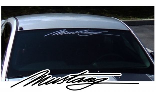 Picture of Mustang Script Windshield Decal -5" x 32"