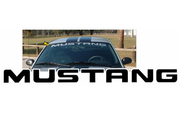 Picture of Mustang Windshield Decal - 3" x 40"