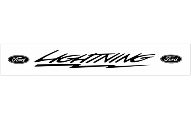 Picture of Ford Lightning Windshield Decal with Ovals