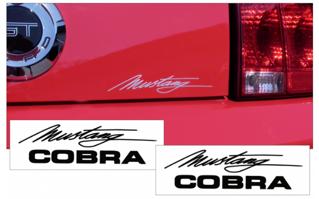 Picture of Mustang Cobra Script Decal Set - 2.25" x 8"