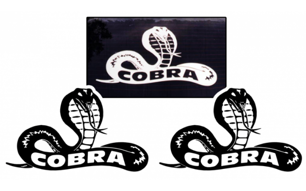 Picture of Mustang Striking Cobra Decal Set - 4" x 7"
