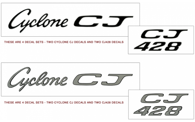 Picture of *1969 Mercury Cyclone CJ 428 Decal Kit