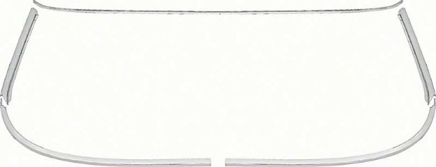 Picture of 1963-64 Impala Standard / SS 2 Door Hardtop Windshield Molding Set 