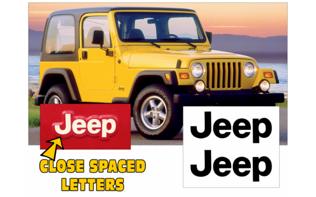 Picture of 1976-95 Jeep Fender Letter Decal Set - Close Spaced