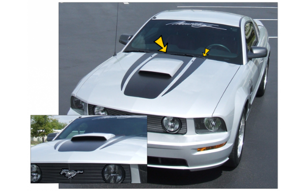 Picture of 2005-09 Mustang Hood Bulge with Spears Decal Kit