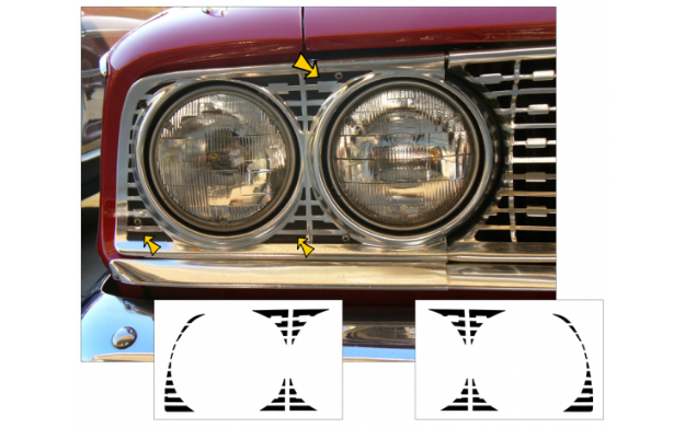 Picture of 1963 Ford Galaxie Headlight Bezel Decal Kit